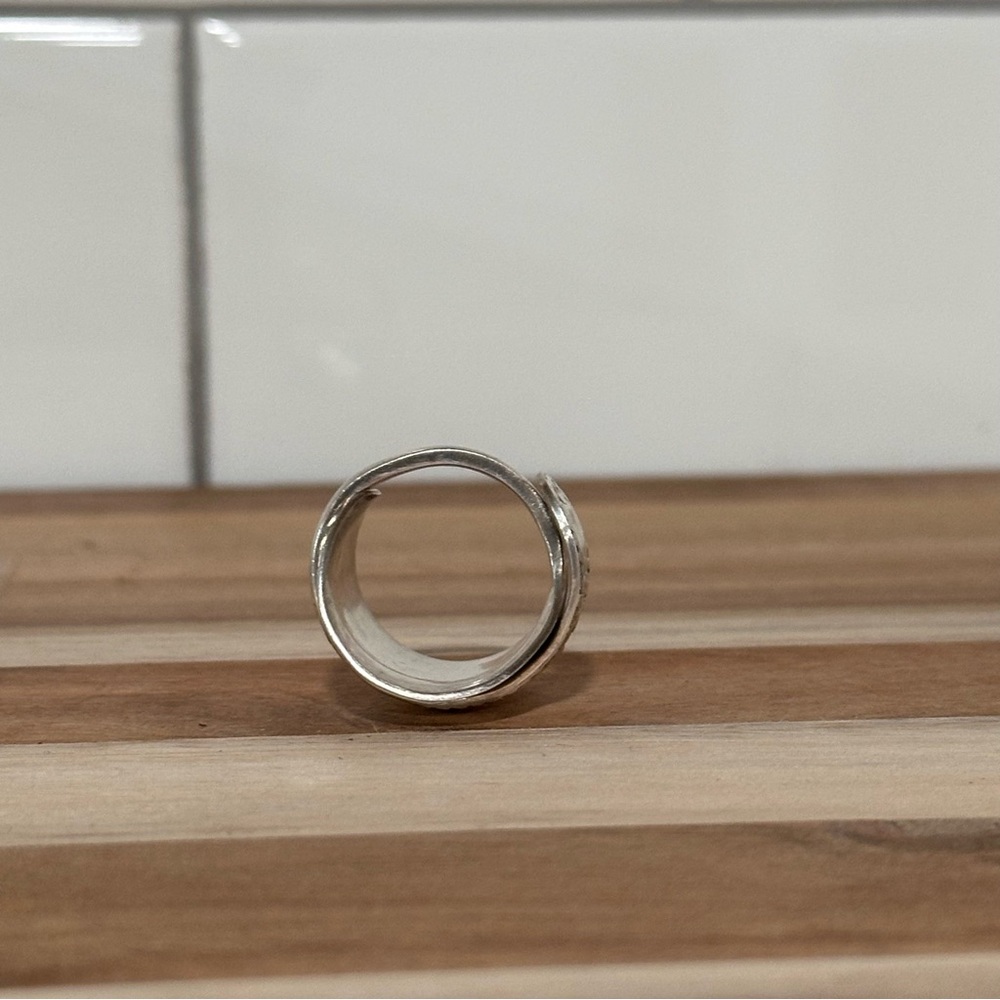 Antique Silver Spoon Wrap Ring Approximately Size… - image 4